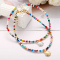 Shangjie OEM All-Match Anklet Mixed Rice Bead Beach Street Street Poste de vieiras Tobilleras Femeninas trenzadas